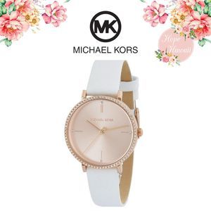 NWT Michael Kors Mini Jayne Three-Hand White